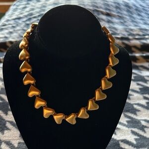 Anne Klein signed gold heart necklace